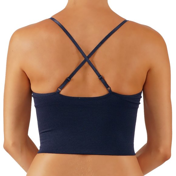 Criss cross Bralette Crop top removable padding - Picture 2 of 3